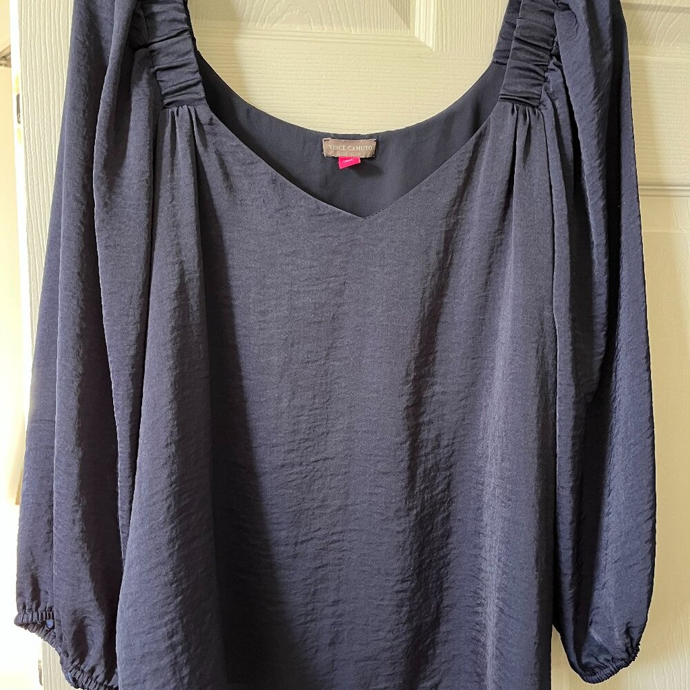 Vince Camuto Elegant Navy Blue Womens Top Size XL